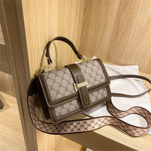 

factory store shop new printed messenger women's wide strap portable fashion trend splicing contrast single shoulder bag wholesale stor
