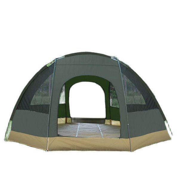 

tents and shelters outdoor octagonal camping tent double doors four windows waterproof large space