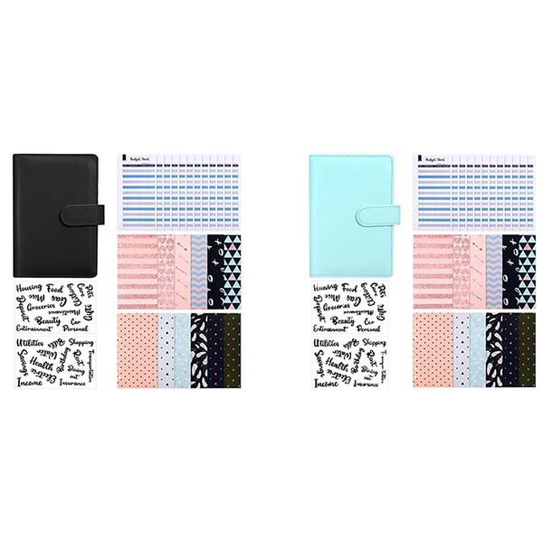 

gift wrap a6 binder budget envelope system planning notepad pu leather notebook money cash