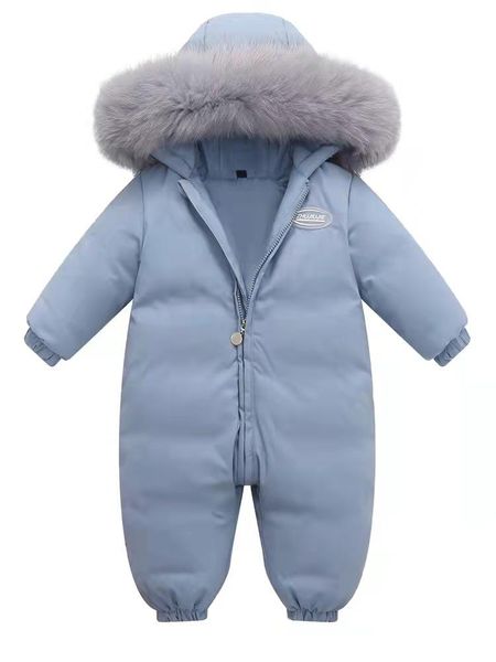 

down coat kids winter jacket baby one-piece duck for boys 0-4 years old clothes young children ski suit, Blue;gray
