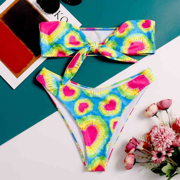

avant-garde swimsuit for women 2021 fashion personality bra split high elastic polyester bikini, White;black