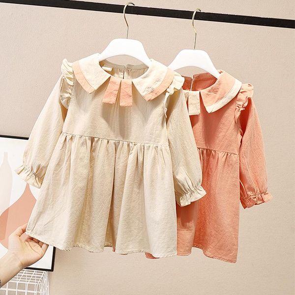 

girl's dresses spring children dress fashion costomes long sleeve korean style princess plaid vestidos design casual for girls, Red;yellow