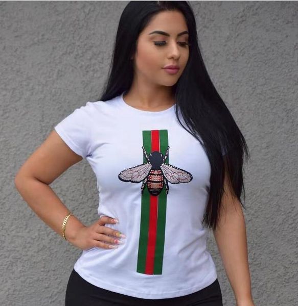 

women's t-shirt short sleeve printed classic black and white two-tone mandy