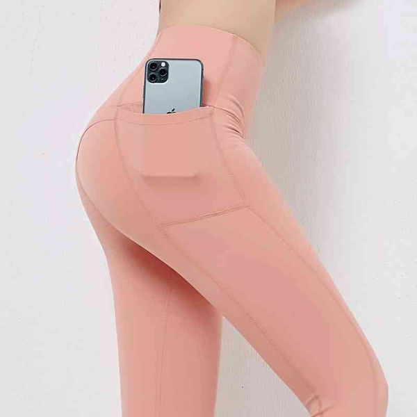 

(Women's Pants Capris 2021 Side Pocket Yoga Pant's high waist hip lifting fast dry fitns running tights, Black;white