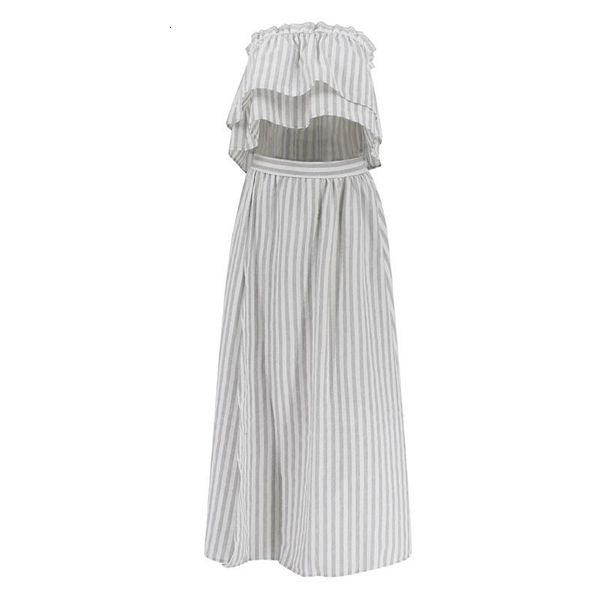 

two piece dress womail women tracksuit 2 set off shoulder crop split skirt suit street summer matching outfit 5vd2, White