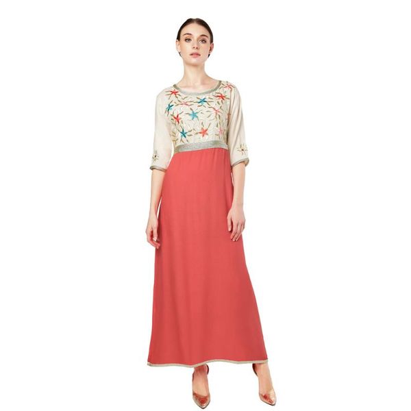 

ethnic clothing 2021 middle east arab large size women's muslim moroccan robe temperament all-match fashion dress abaya turkey arabic, Red