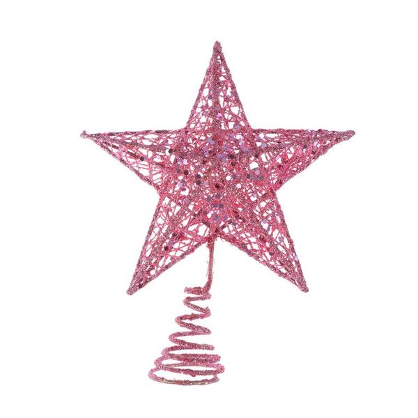 

christmas decorations 20cm tree iron star er glittering decoration ornaments (pink)