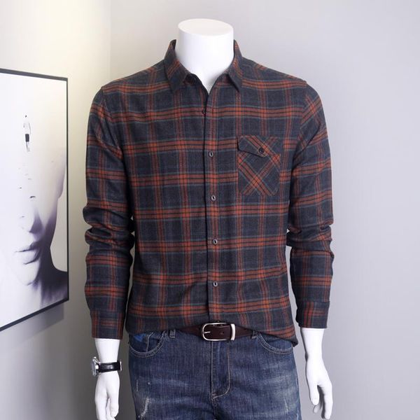 

men's casual shirts arrival autumn and winter thick men long sleeved frosted warm comfortable flannel plaid plus size s-5xl 6xl, White;black