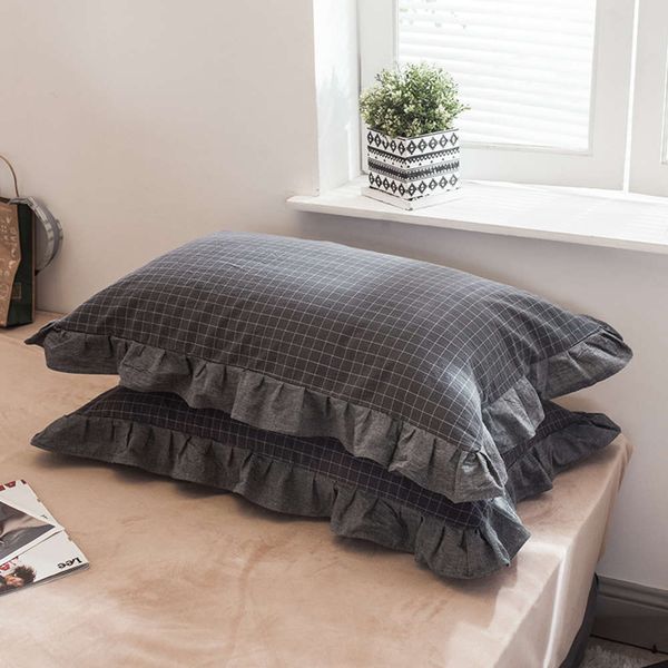 

cases one full cotton pillow case for single pure lace 48x74cm pair