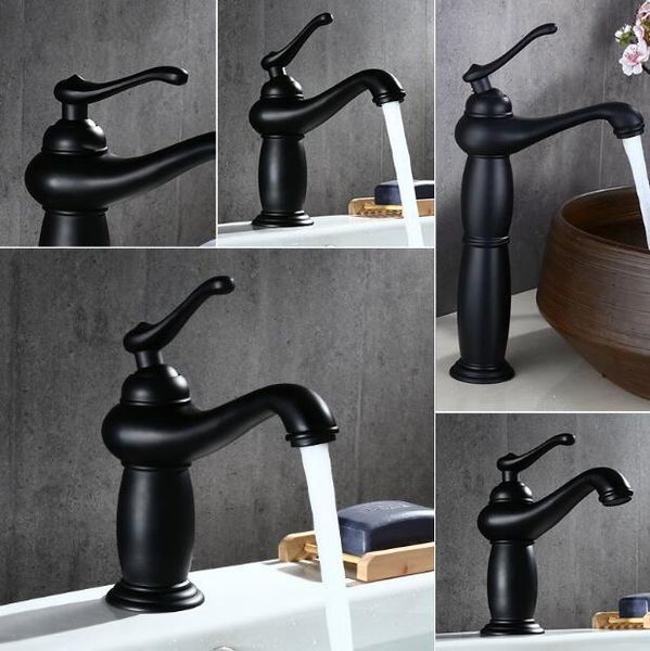 

bathroom sink faucets basin faucet black finished water mixer and cold faucet,basin tap