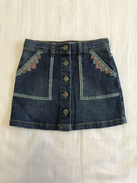 

presell baby clothes may 10 skirt jeans embroidery girls skirts, Blue