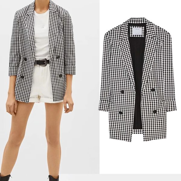 

women's trench coats za spring korean release wild loosely designed nine-point chess length casual suit jacket trend l5c7, Tan;black