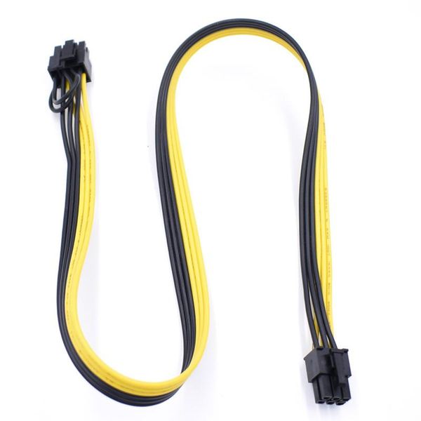 

computer cables & connectors 50pcs/lot 60cm pci-e 6pin to 8(2+6)pin extention 16awg power cable for server board