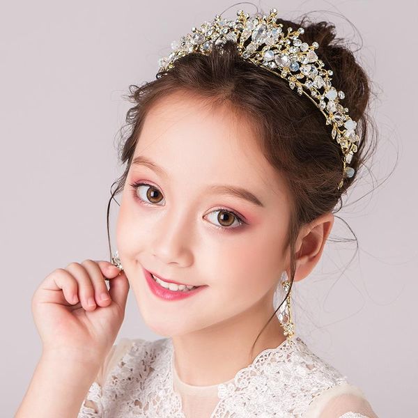 

hair accessories children's crown headdress princess band super fairy child clip girl baby birthday accessory, Slivery;white