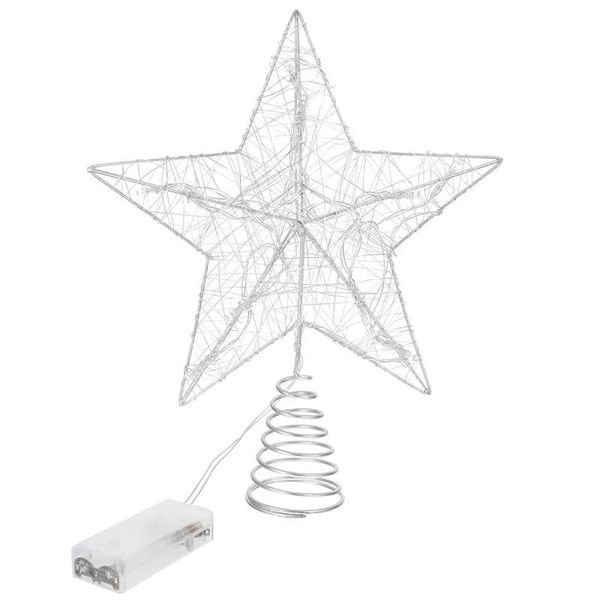 

christmas decorations 1pc wire iron craft luminous five-pointed star led atmosphere light decoration tree decor for home party
