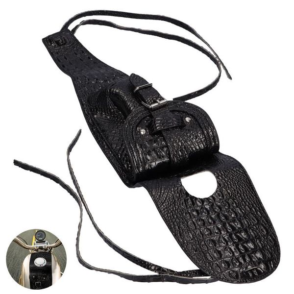 

interior decorations motorbike accessory leather fuel tank panel black motorcycle bag scratch-resistant pouch pocket pad