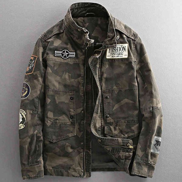 

personality casual camouflage coats male streetwear european mens jacket overcoats 4xl a542, Black