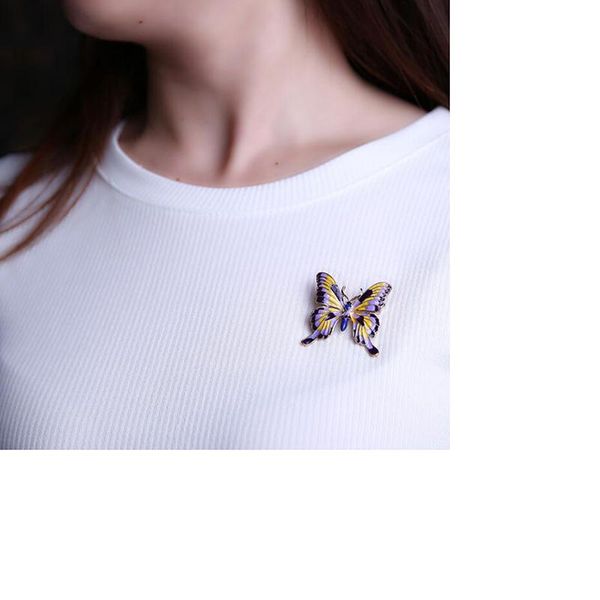 

pins, brooches insect brooch women creative painted corsage cute kawaii pins bag metal jewelry clothes decorations, Gray