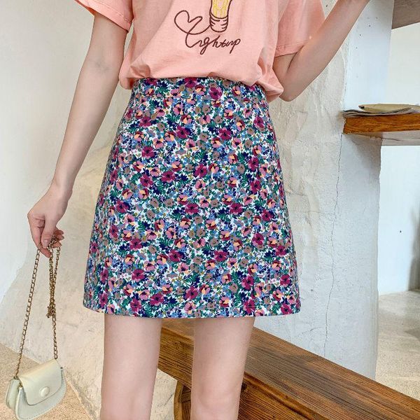 

skirts coigarsam print women short skirt summer high waist black pink purple violet 2029