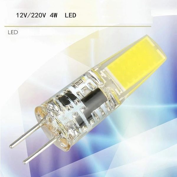 

light beads g4 led 12v ac/dc cob 3w 6w spotlight bulb chandelier wall lamp pin support dimmer fixture