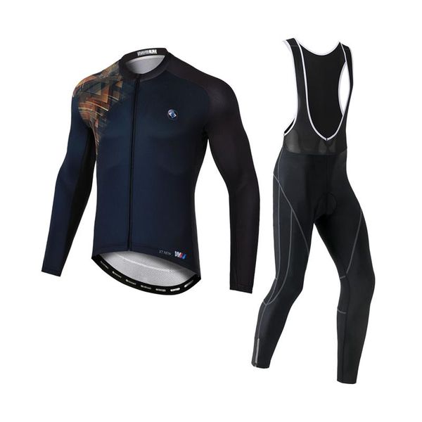 

racing sets yocene custom made cycling jersey arrival soft mountainbike men printing bicycle long clothing, Black;blue