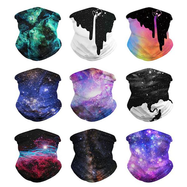 

star 3d digital printing multi purpose outdoor sports headscarf wristband insect mask
