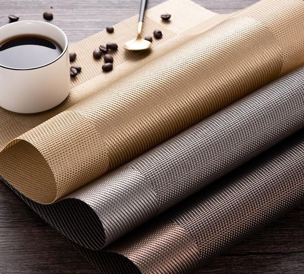

mats & pads 4pcs anti-skid and heat-insulation pvc placemat for dining table non-slip mat kitchen accessories