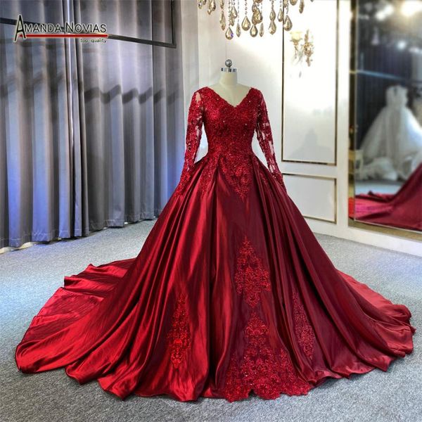 

other wedding dresses v-neckline red dress, White