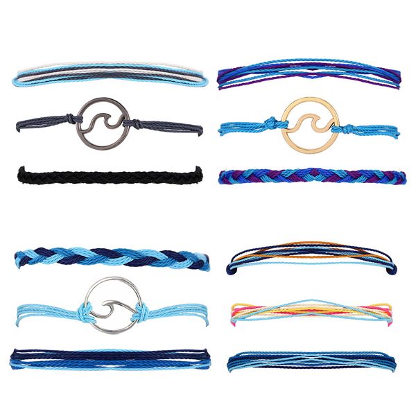 

5039 creative simple gold wave knitting bracelet set 3 pieces, Silver