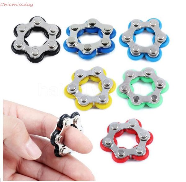 

12 section 24h ship roller bike chain fidget toy stress reducer for add adhd anxiety autism adults kids decompression toys fy7622