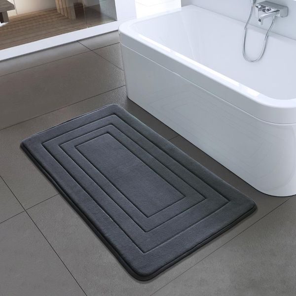 

carpets solid color sponge floor mat water-absorbing non-slip pvc bottom bath bedroom bay window living room study entrance pad lb61018