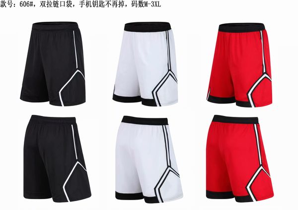 

606 active athletic outdoor shorts with pockets for men leisure fitness training basketball running 3 colors, Brown;gray