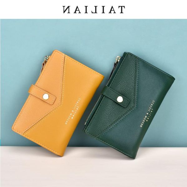 

tailian fashion lychee wallet female cross-border stitching short new pattern ladies purse lxkfg