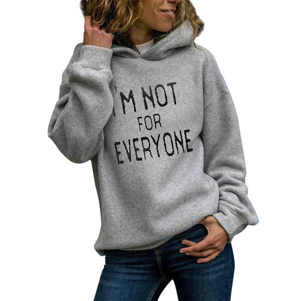 

women's hoodies & sweatshirts chamsgend women winter autumn hoodie long sleeve letter print sweatshirt pullover sudaderas para mujer, Black