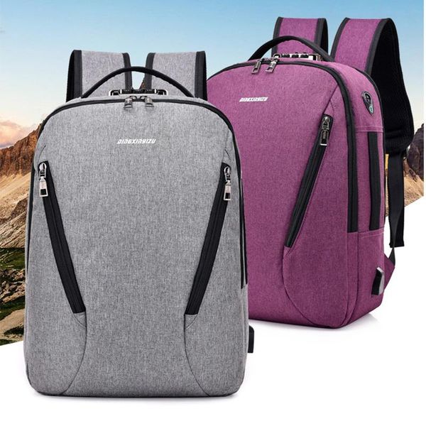 

backpack men travel multifunction usb charging 15.6 inch lapbackpacks for teenage male leisure computer