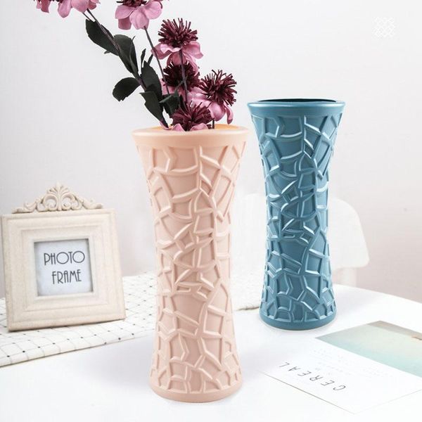 

vases creative cracked vase home decoration accessories dry flower hydroponics plasctic artware birthday gifts