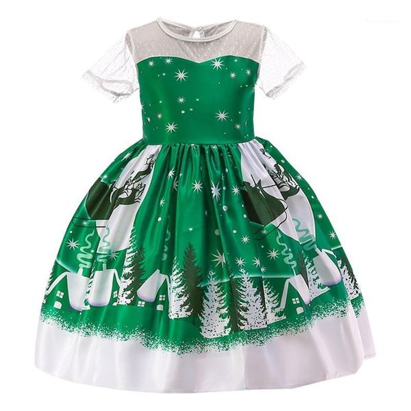 

girl's dresses christmas girls dress kids princess xmas tree lace pageant gown teen wedding clothes children party vestidos1, Red;yellow