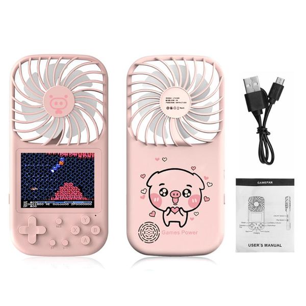 

in 1 classic video console game player with fan portable 2.8" color screen handheld built-in 500 games players