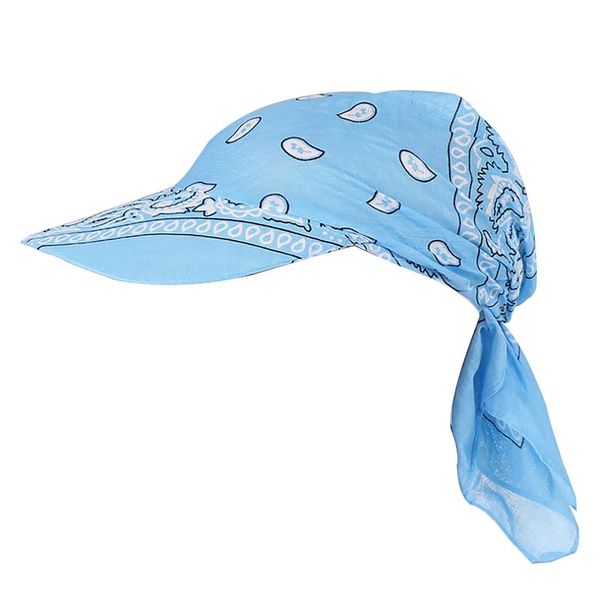 

wide brim hats casual fashion head scarf visor hat  printed cap with cycling for women summer adjustable accessories, Blue;gray