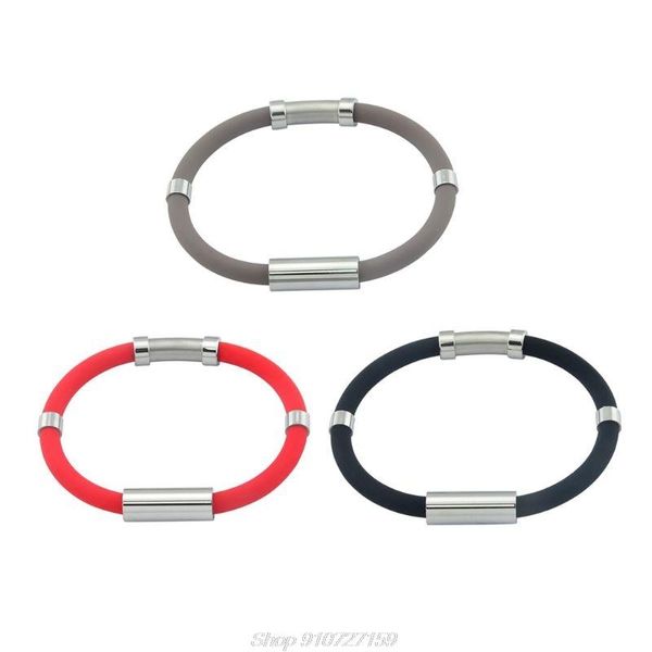 Il braccialetto antistatico regolabile invernale elimina il braccialetto sportivo magnetico statico del corpo Bracciale in silicone D02 a 20 gocce