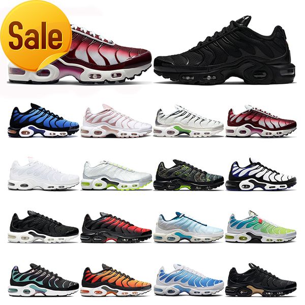 

tn plus running shoes mens black white sustainable neon green persian violet hyper burgundy oreo women breathable sneakers trainers sports