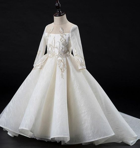 

ball gown ivory white flower girls dresses kids clothes birthday dress communion children costume 1-14y girl's, Red;yellow
