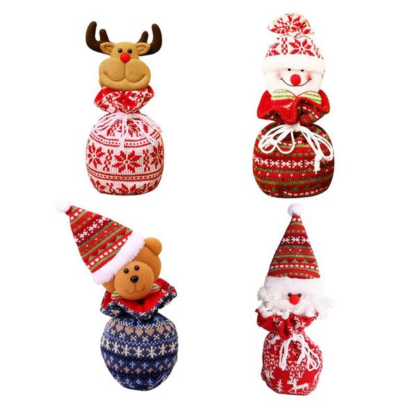 

christmas decorations 4pcs theme drawstring bag cartoon candy creative apple storage