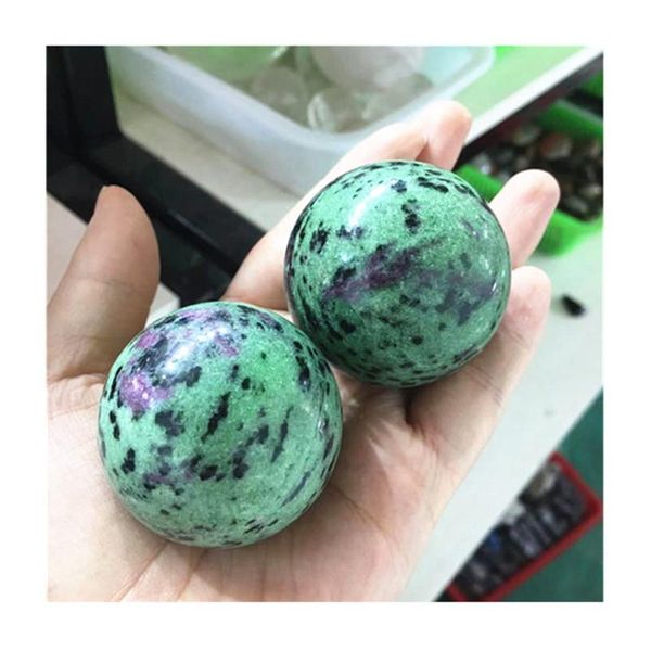 

decorative objects & figurines ruby zoisite ball natural carved crystal spheres for home decoration