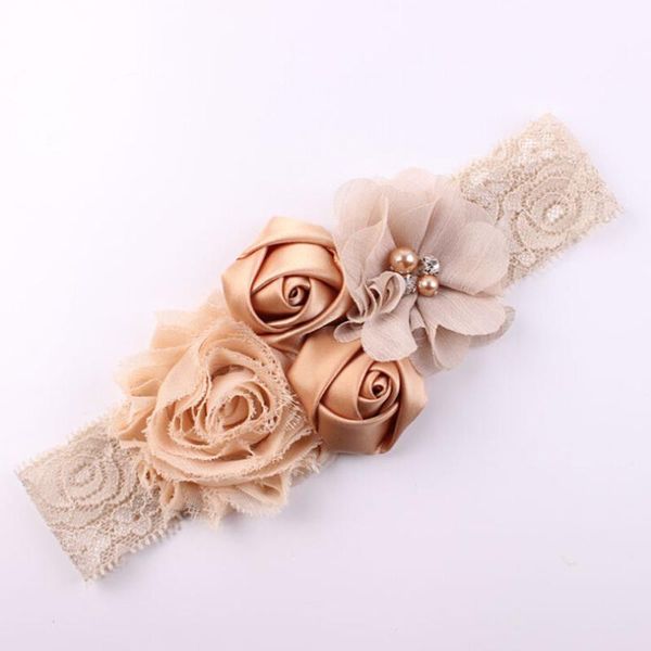 

hair accessories 2021 lace baby headband chic mix 4 flower princess girls bow girl children, Slivery;white