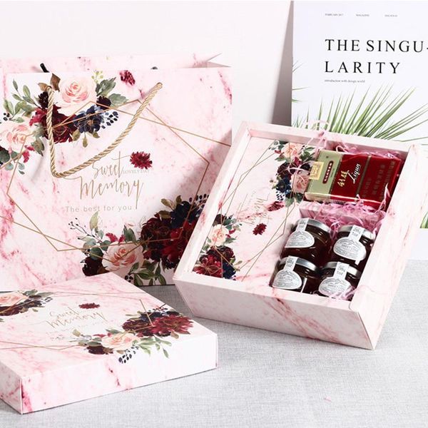 

gift wrap square box set hand bag packaging carton wedding party