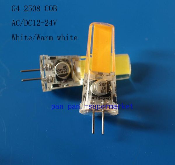 

bulbs g4 5w cob 2508 ac/dc 12-24v led dimmable bulb white/warm silicone light lamp