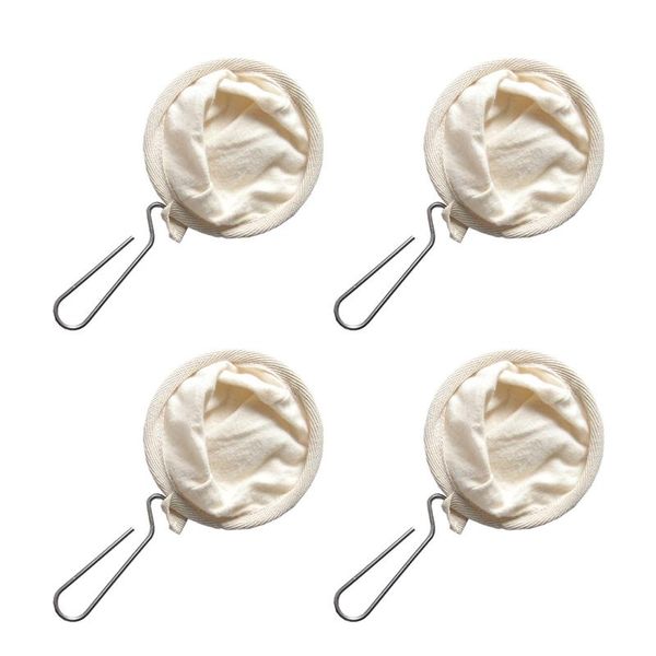

coffee filters 4pcs portable handmade cone reusable dripper with handle strainers easy clean filter kitchen bag cafe flannel cloth