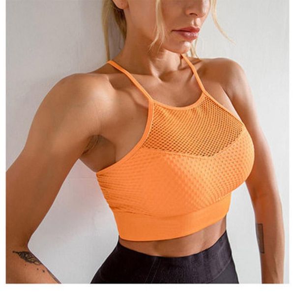 

yoga outfit women's medium support cross back wireremovable cups sport bra om seamless racerback running sports bras