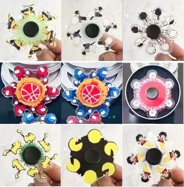 

3d dynamic pattern fidget spinners decompression fingers toys kids gift sensor